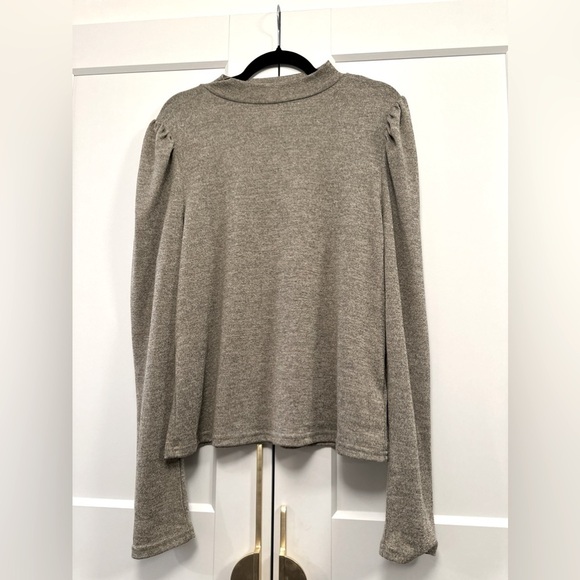 Dolan Left Coast Long Sleeve Metallic Top EUC Sand/Sable Anthropologie - Picture 1 of 4